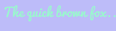 Image with Font Color 9AF7CE and Background Color BDBCF9